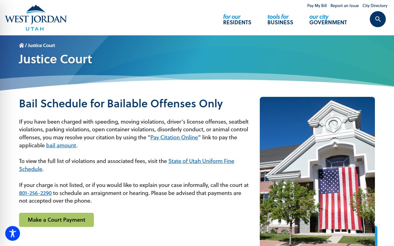 West Jordan Justice Court criminal court records and case information