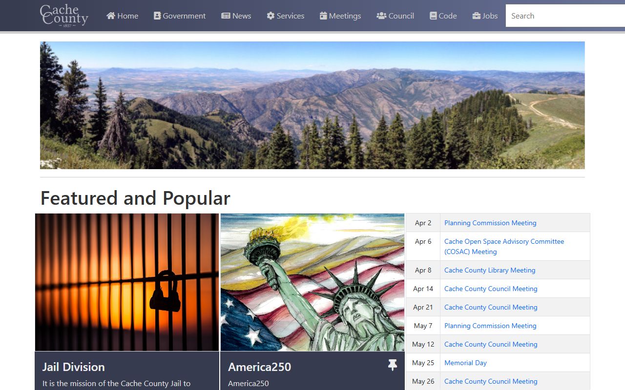 Cache County criminal court records county homepage