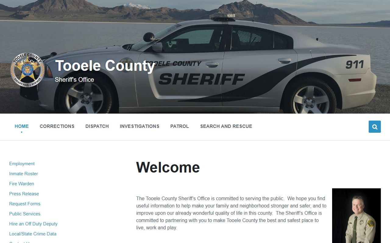 Tooele County Sheriff's Office website for criminal court records