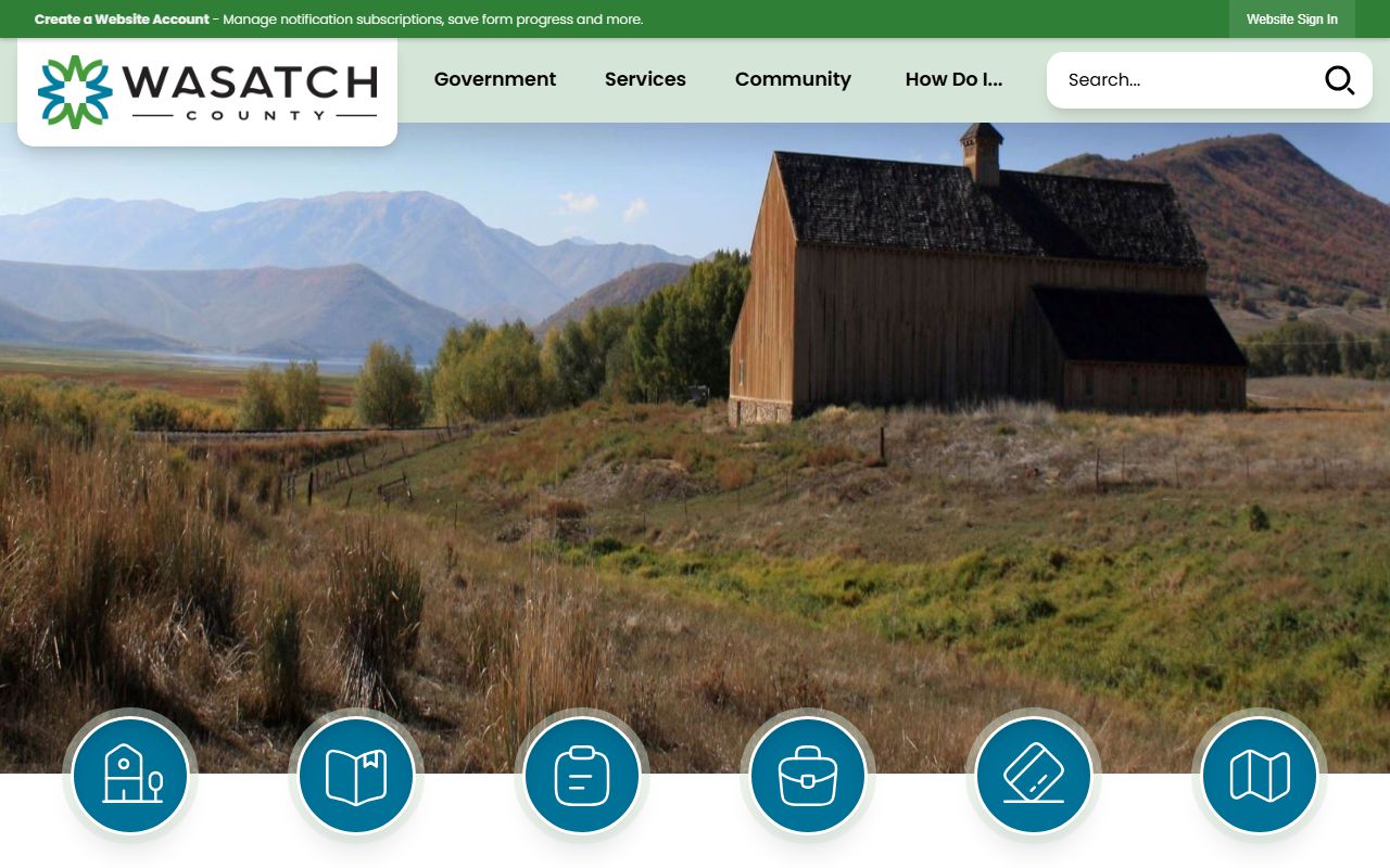 Wasatch County homepage for criminal court records access