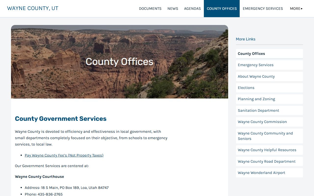 Wayne County offices page for criminal court records and public records access